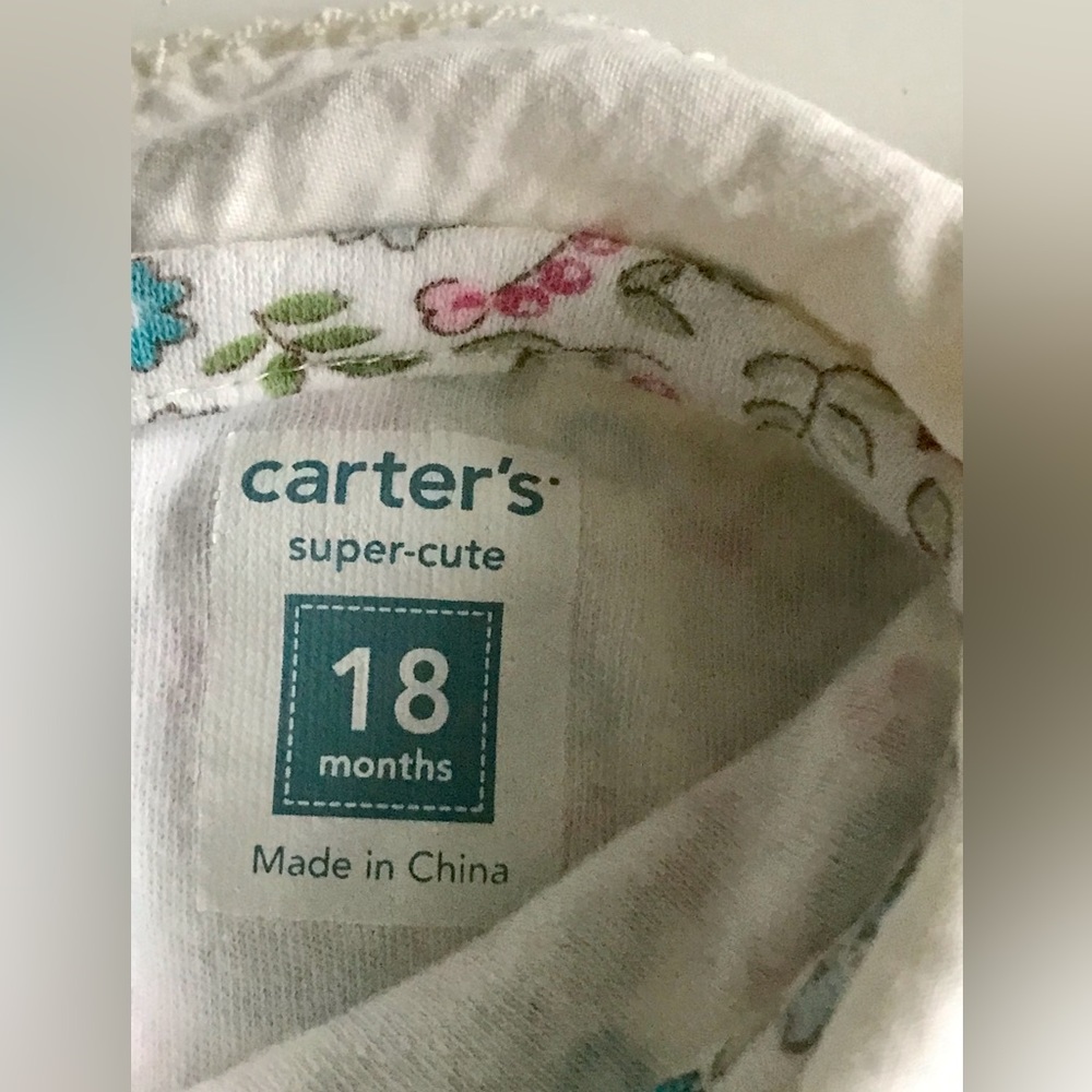 Carter's Girls’ Floral Romper/One-Piece - 18 Months - Picture 2 of 5
